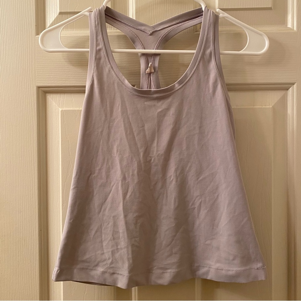 Lululemon Cool Racerback Tank Top Shorter Length Size 6 Lavender Dew
